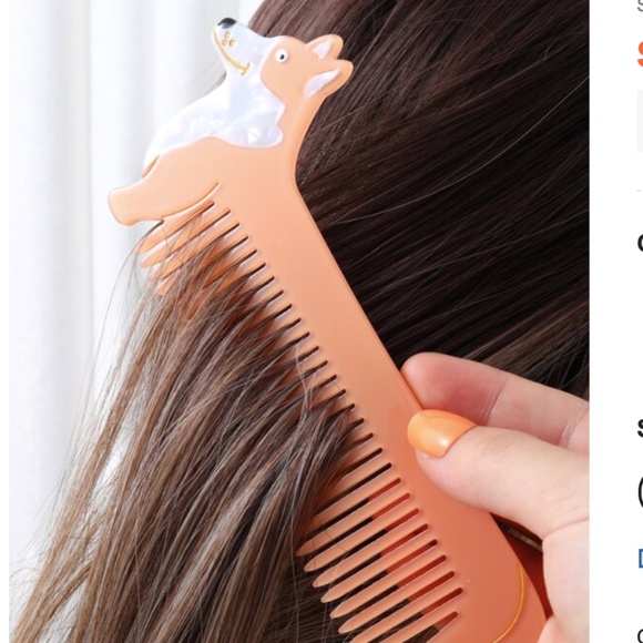 ❤️❤️FREE Dog Corgi Puppy Hipster Hip Chic Girly Modern Vaca Gift Art Hair Comb - Picture 1 of 5